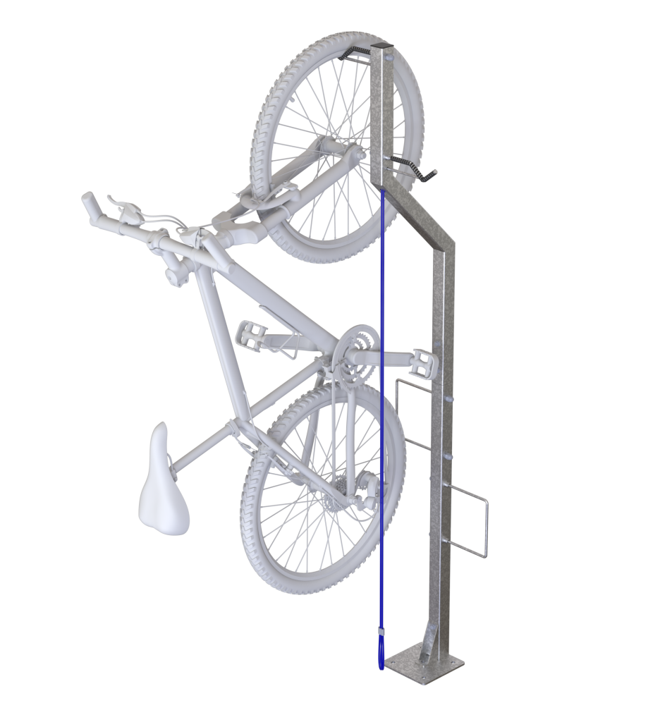 Vertical Bike Rack - Galvanised - Leda